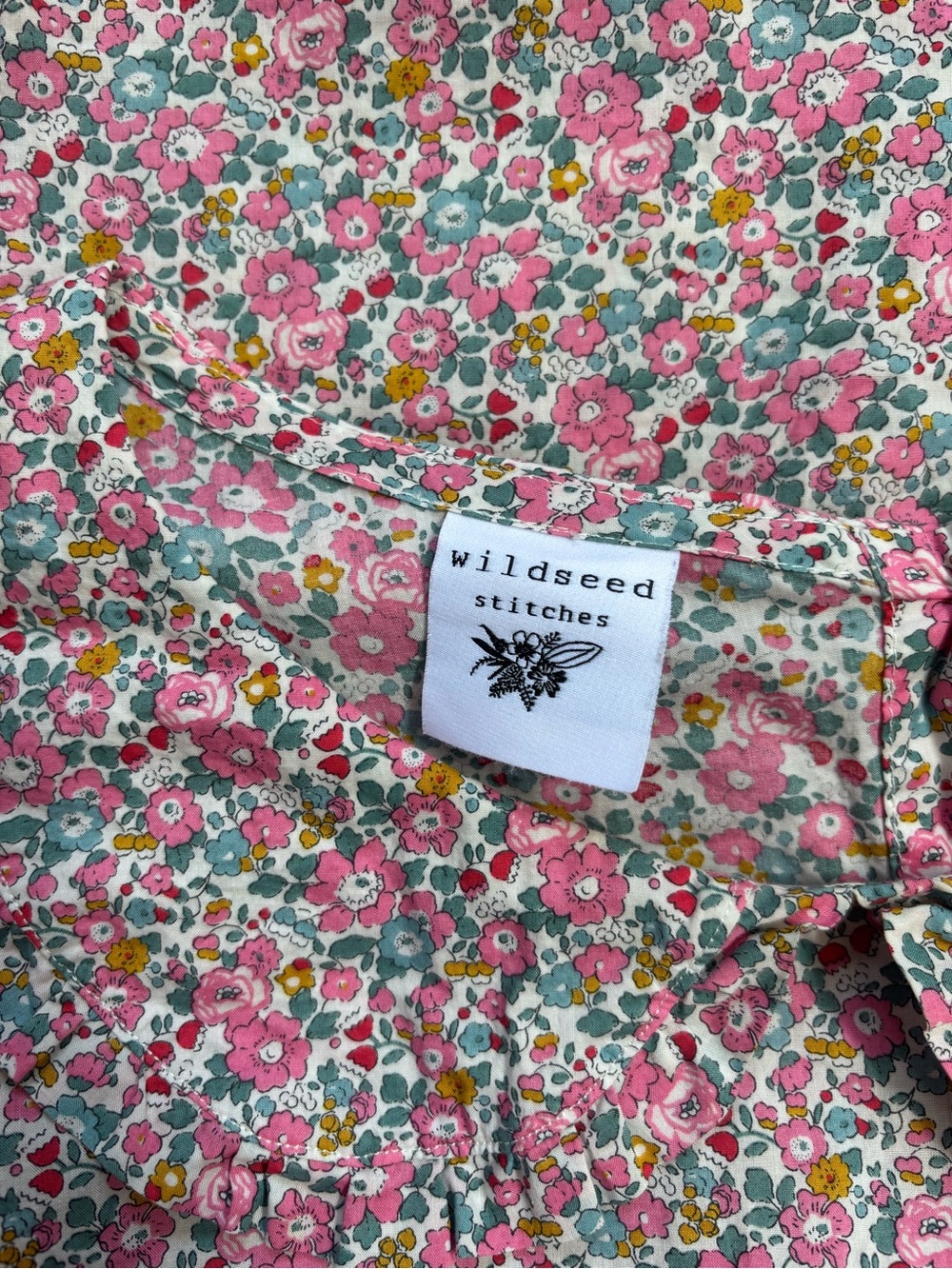 Wildseed Stitches Liberty Tana Lawn Floral Peter Pan Blouse M/L - Picture 5 of 6
